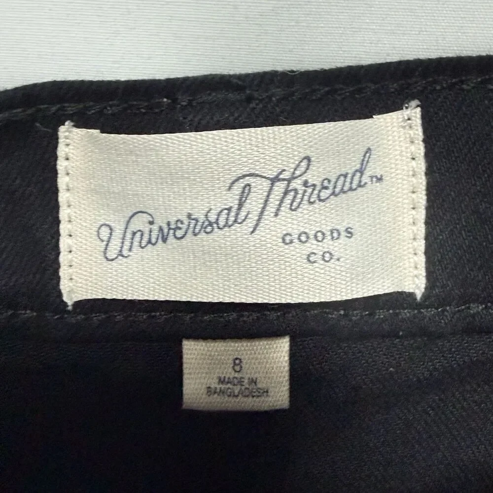 Women's Highest-Rise Straight Jeans Universal Thread Black Size 8 Denim NWT - Picture 12 of 16